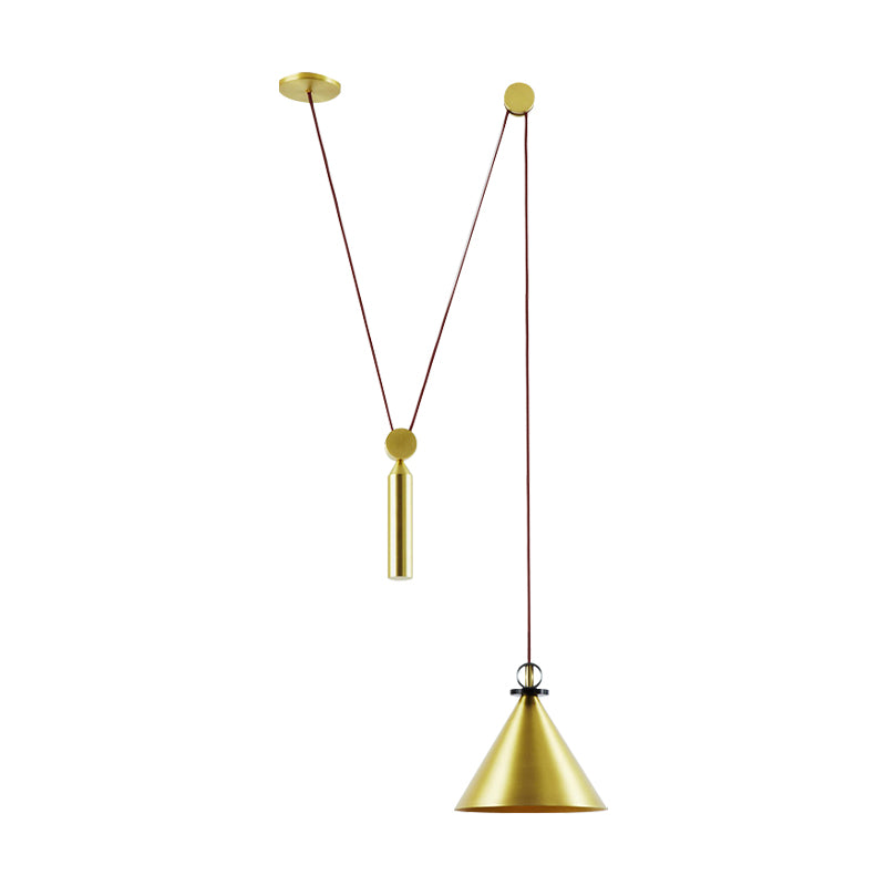Height Adjustable Pendant Lamp with Pulley One Light Modern Hanging Light for Kitchen Hallway Clearhalo 'Ceiling Lights' 'Modern Pendants' 'Modern' 'Pendant Lights' 'Pendants' Lighting' 184504