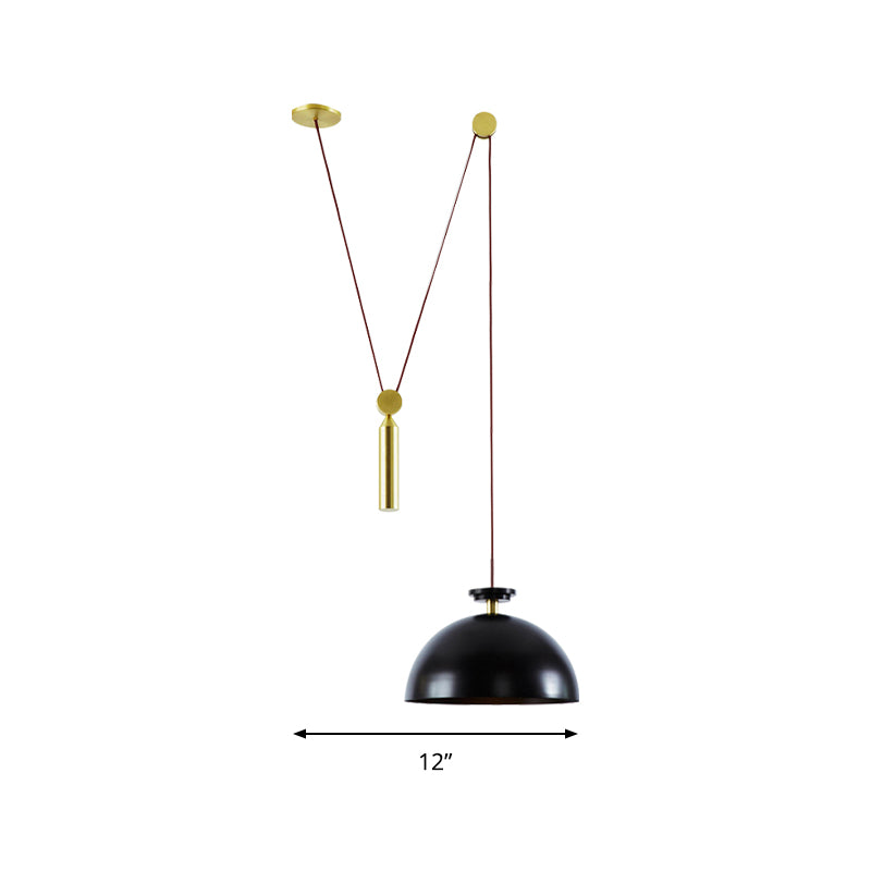 Height Adjustable Pendant Lamp with Pulley One Light Modern Hanging Light for Kitchen Hallway Clearhalo 'Ceiling Lights' 'Modern Pendants' 'Modern' 'Pendant Lights' 'Pendants' Lighting' 184508