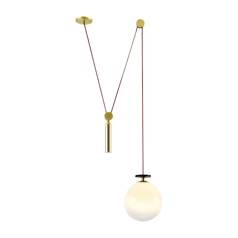 Height Adjustable Pendant Lamp with Pulley One Light Modern Hanging Light for Kitchen Hallway Clearhalo 'Ceiling Lights' 'Modern Pendants' 'Modern' 'Pendant Lights' 'Pendants' Lighting' 184513