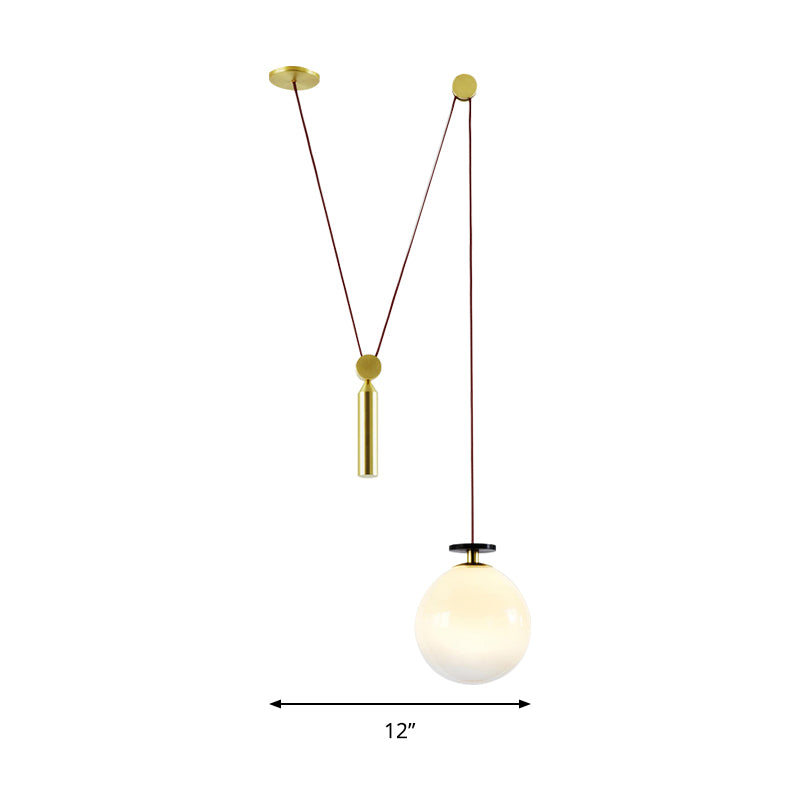 Height Adjustable Pendant Lamp with Pulley One Light Modern Hanging Light for Kitchen Hallway Clearhalo 'Ceiling Lights' 'Modern Pendants' 'Modern' 'Pendant Lights' 'Pendants' Lighting' 184514