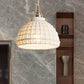 Modern Domed Basket Pendant Lamp Ceramics 1 Head White Hanging Lamp for Kitchen Hallway Clearhalo 'Ceiling Lights' 'Modern Pendants' 'Modern' 'Pendant Lights' 'Pendants' Lighting' 184641