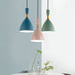 Restaurant Cloth Shop Funnel Pendant Lighting Aluminum 1 Head Macaron Loft Suspension Light Clearhalo 'Ceiling Lights' 'Modern Pendants' 'Modern' 'Pendant Lights' 'Pendants' Lighting' 184844