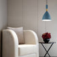 Restaurant Cloth Shop Funnel Pendant Lighting Aluminum 1 Head Macaron Loft Suspension Light Blue Clearhalo 'Ceiling Lights' 'Modern Pendants' 'Modern' 'Pendant Lights' 'Pendants' Lighting' 184846