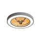 Macaron Colored Round Ceiling Fixture with Deer Nordic Acrylic Flush Ceiling Light for Hallway Clearhalo 'Ceiling Lights' 'Close To Ceiling Lights' 'Close to ceiling' 'Flush mount' Lighting' 185163