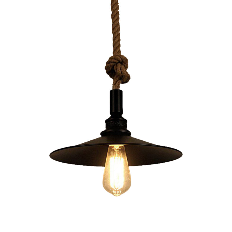 Flared Shade Dining Table Pendant Lighting Farmhouse Style Metal and ...