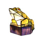 Frog Shape Accent Lamp Lodge Stained Glass 1 Light Table Lamp for Bar Clearhalo 'Lamps' 'Table Lamps' Lighting' 185259