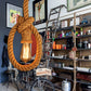 1 Head Natural Rope Pendant Lighting Lodge Beige Open Bulb Restaurant Adjustable Ceiling Light Fixture Clearhalo 'Ceiling Lights' 'Industrial Pendants' 'Industrial' 'Middle Century Pendants' 'Pendant Lights' 'Pendants' 'Tiffany' Lighting' 185387