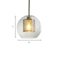 Simple Orb Shade Pendant Light with Cylinder Mesh Screen 1 Light Glass Hanging Lamp for Hallway Clearhalo 'Ceiling Lights' 'Glass shade' 'Glass' 'Modern Pendants' 'Modern' 'Pendant Lights' 'Pendants' Lighting' 185444
