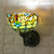 Baroque Bowl Sconce Light Fixture 1 Head Yellow/blue Glass Wall Mounted Light with Flower Pattern Yellow Clearhalo 'Industrial' 'Middle century wall lights' 'Tiffany wall lights' 'Tiffany' 'Wall Lamps & Sconces' 'Wall Lights' Lighting' 185528