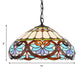 Stained Glass Dome Pendant Lighting Victorian Single Light Hanging Ceiling Light for Dining Room Clearhalo 'Ceiling Lights' 'Industrial' 'Middle Century Pendants' 'Pendant Lights' 'Pendants' 'Tiffany close to ceiling' 'Tiffany Pendants' 'Tiffany' Lighting' 185697