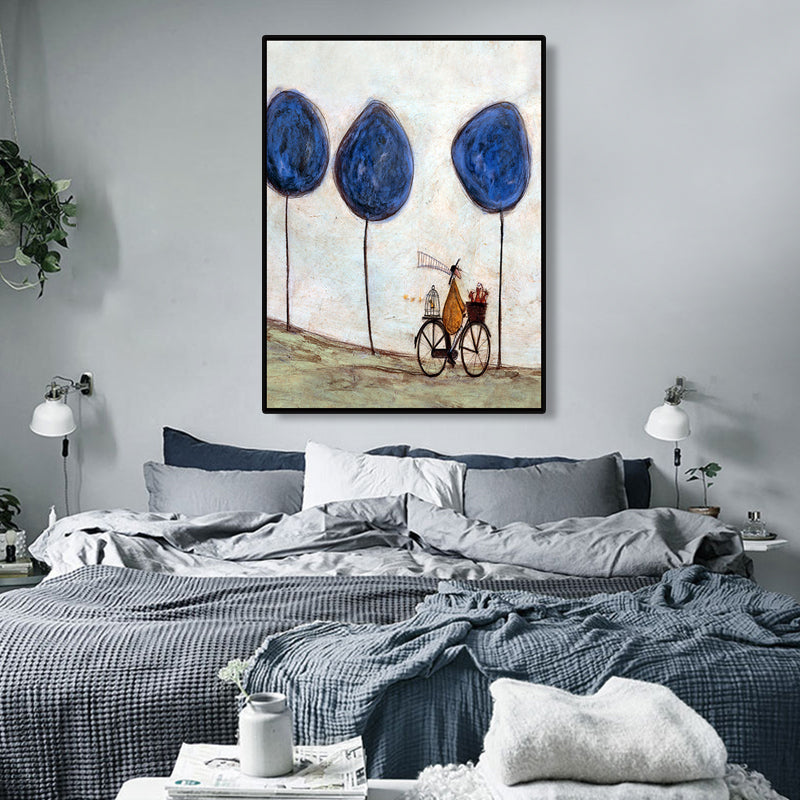 Recreational Figure Wall Art Decor Pastel Color Canvas Painting, Textured, Multiple Sizes Clearhalo 'Art Gallery' 'Canvas Art' 'Kids' Arts' 1858166