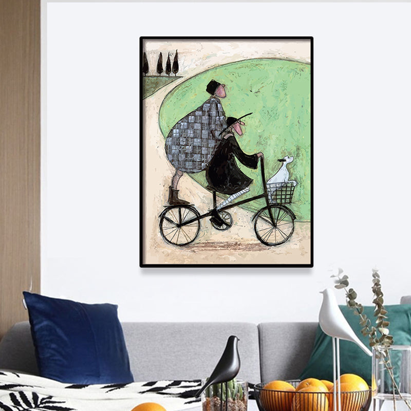 Recreational Figure Wall Art Decor Pastel Color Canvas Painting, Textured, Multiple Sizes Clearhalo 'Art Gallery' 'Canvas Art' 'Kids' Arts' 1858170