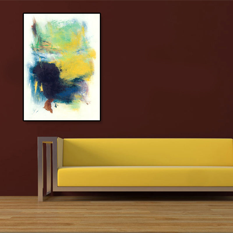 Textured Paintings Abstract Canvas Art Nouveau Wall Decor for Living Room, Optional Sizes Yellow Clearhalo 'Arts' 'Canvas Art' 1858271