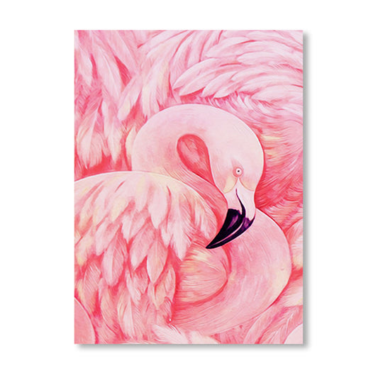 Flamingo Canvas Print Tropical Style Textured Wall Art Decor in Pink for Family Room Clearhalo 'Art Gallery' 'Canvas Art' 'Coastal Art Gallery' 'Tropical' Arts' 1858304