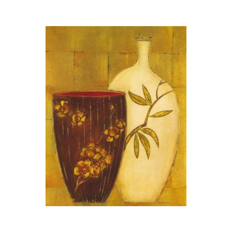 Unique Flower Vase Canvas Art Print for Girls Bedroom in Pastel Color, Multiple Sizes Clearhalo 'Art Gallery' 'Canvas Art' 'Traditional' Arts' 1858430