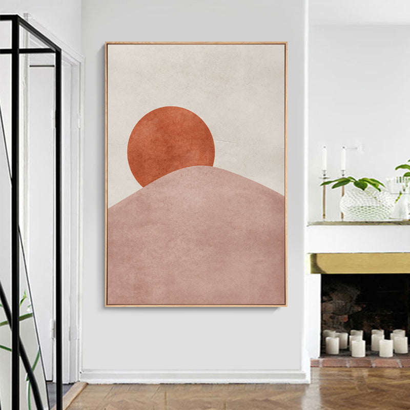 Natural Phenomena Wall Decor Universe Children's Art Textured Canvas Print for Room Pink Clearhalo 'Art Gallery' 'Canvas Art' 'Kids' Arts' 1858455