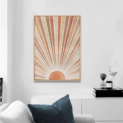 Natural Phenomena Wall Decor Universe Children's Art Textured Canvas Print for Room Light Orange Clearhalo 'Art Gallery' 'Canvas Art' 'Kids' Arts' 1858468