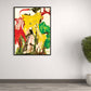 Oil Painting Wall Decor Pop Art Abstract Pattern Canvas Print in Soft Color for Gallery Yellow Clearhalo 'Arts' 'Canvas Art' 1858509
