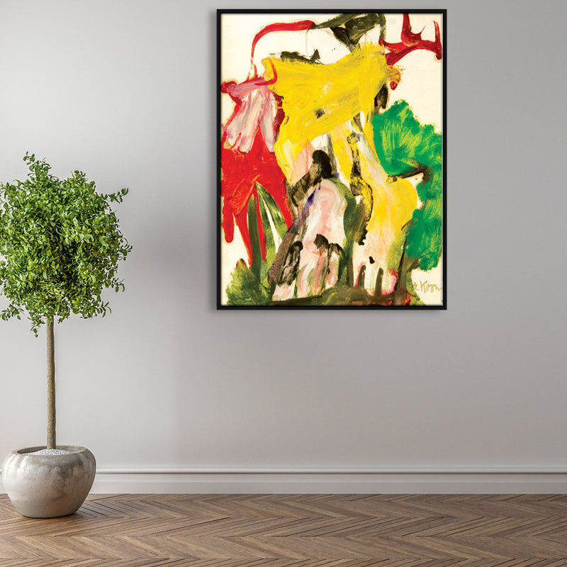 Oil Painting Wall Decor Pop Art Abstract Pattern Canvas Print in Soft Color for Gallery Clearhalo 'Arts' 'Canvas Art' 1858511