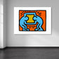 Illustrated Abstract Figure Canvas Light Color Pop Art Wall Decor for Drawing Room Clearhalo 'Arts' 'Canvas Art' 1858536