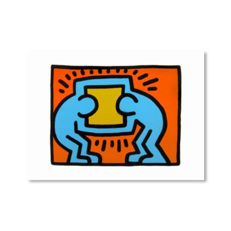 Illustrated Abstract Figure Canvas Light Color Pop Art Wall Decor for Drawing Room Clearhalo 'Arts' 'Canvas Art' 1858537