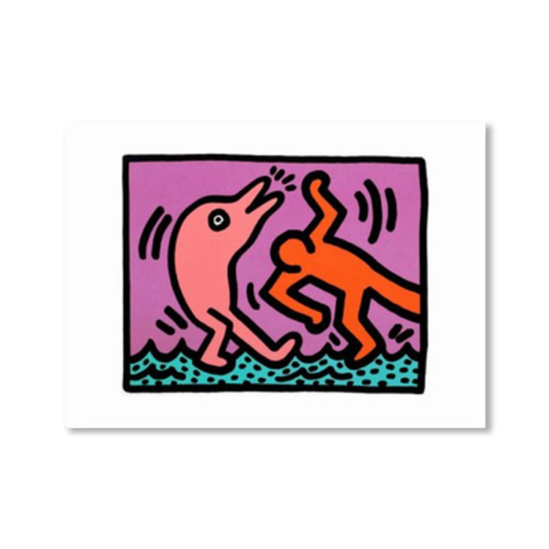 Illustrated Abstract Figure Canvas Light Color Pop Art Wall Decor for Drawing Room Clearhalo 'Arts' 'Canvas Art' 1858541