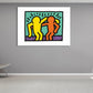 Illustrated Abstract Figure Canvas Light Color Pop Art Wall Decor for Drawing Room Green Clearhalo 'Arts' 'Canvas Art' 1858542