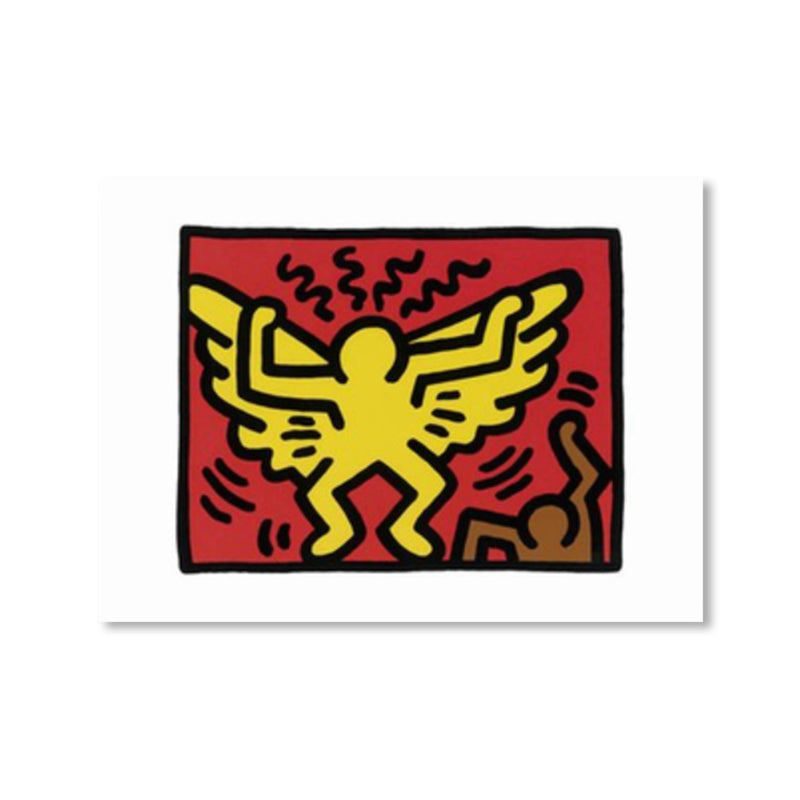 Illustrated Abstract Figure Canvas Light Color Pop Art Wall Decor for Drawing Room Clearhalo 'Arts' 'Canvas Art' 1858549