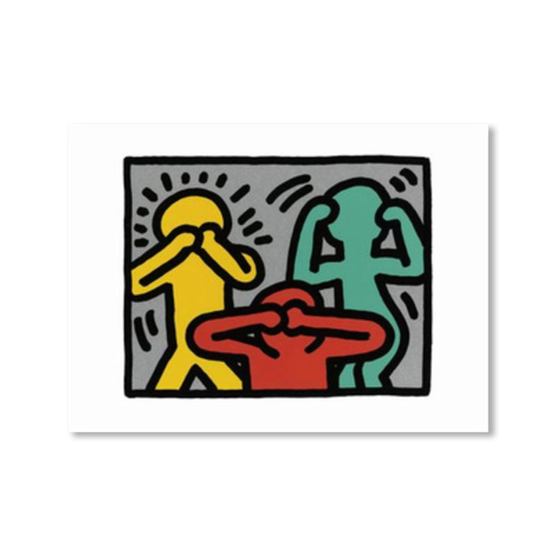 Illustrated Abstract Figure Canvas Light Color Pop Art Wall Decor for Drawing Room Clearhalo 'Arts' 'Canvas Art' 1858557