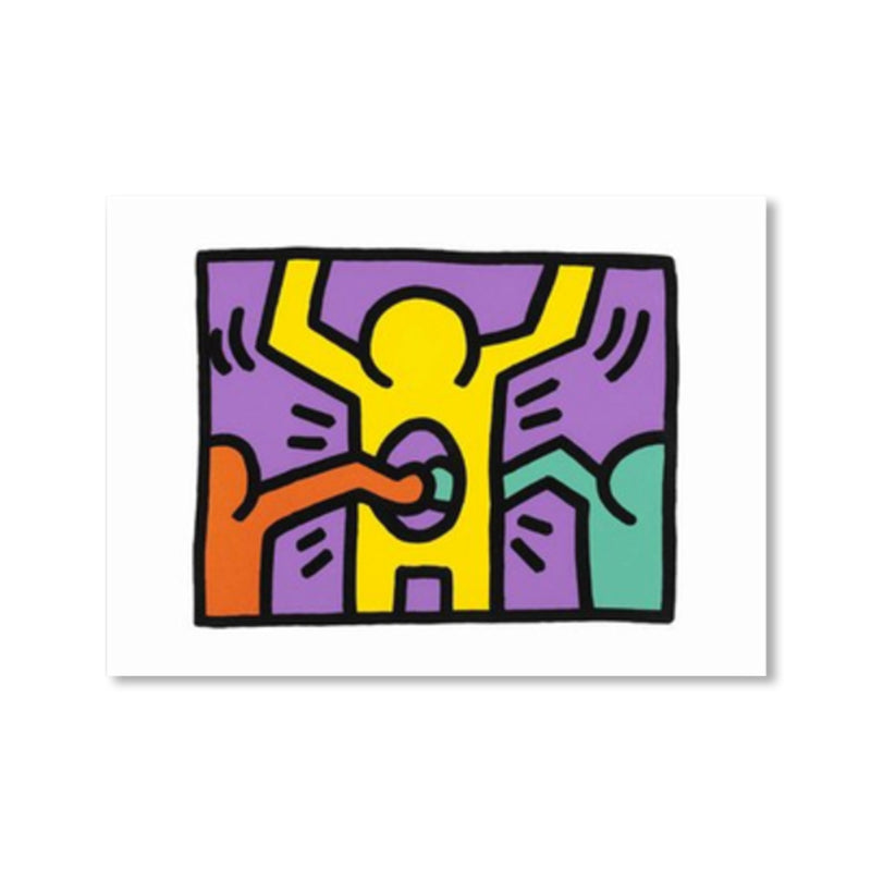 Illustrated Abstract Figure Canvas Light Color Pop Art Wall Decor for Drawing Room Clearhalo 'Arts' 'Canvas Art' 1858565