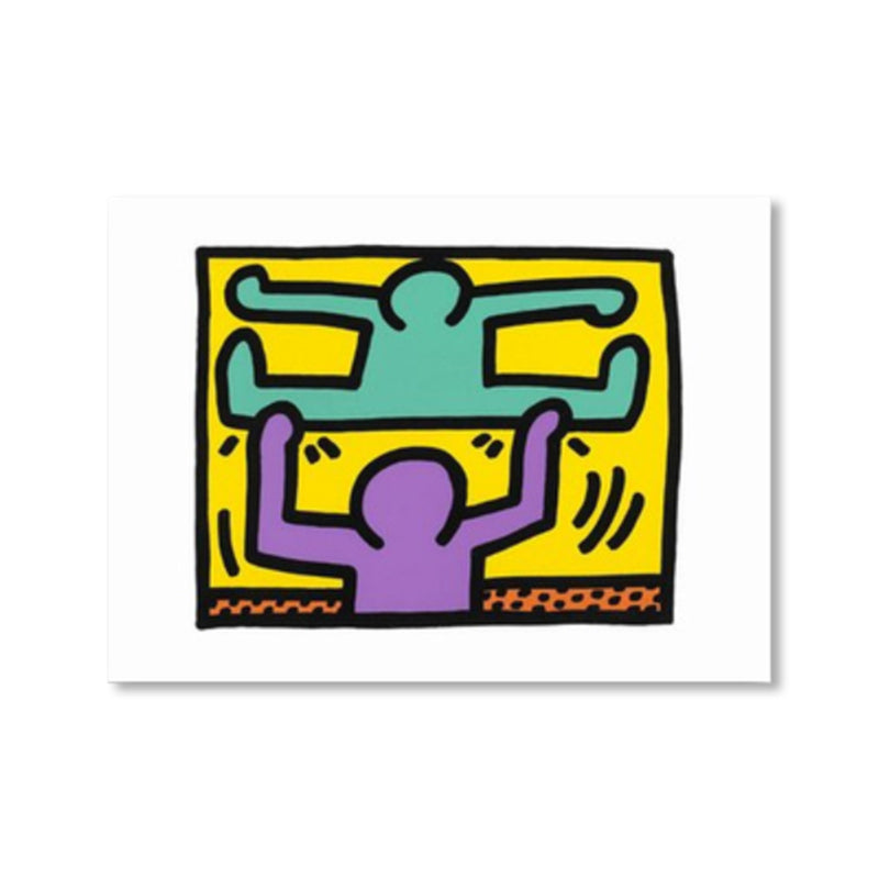 Illustrated Abstract Figure Canvas Light Color Pop Art Wall Decor for Drawing Room Clearhalo 'Arts' 'Canvas Art' 1858569