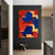 Handgedrukte grafische canvas kunst zachte kleur schilderijen abstract wanddecor voor woonkamer