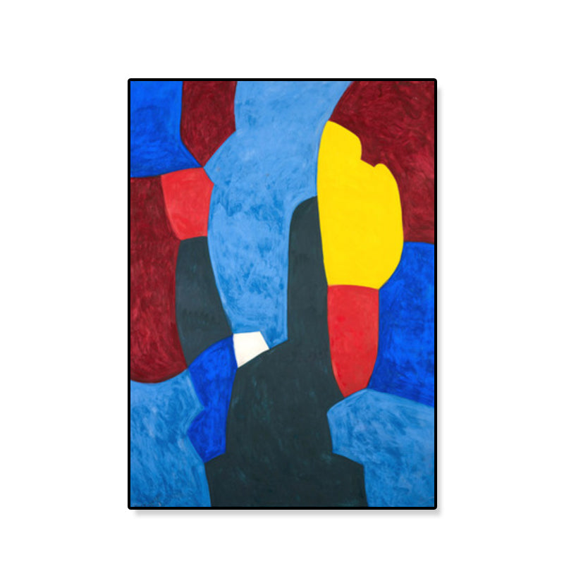 Lienzo gráfico impreso a mano pinturas de color suave decoración de pared abstracta para sala de estar
