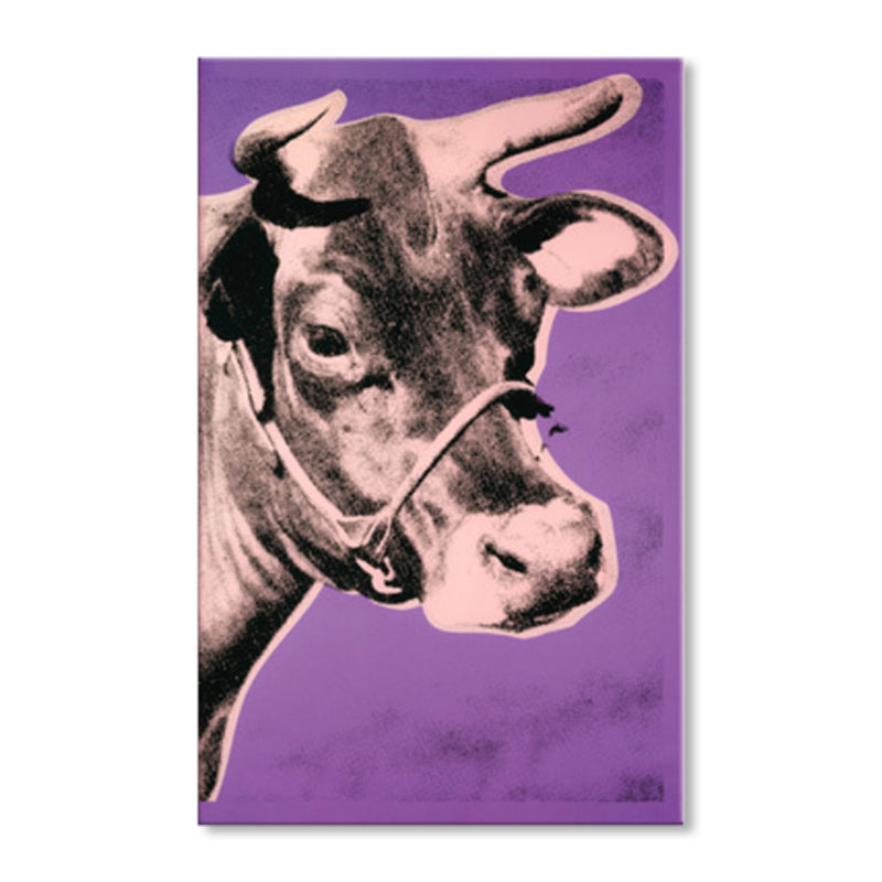 Pop Art Cow's Head Canvas Print Mixed-Media Wild Animal Wall Decor in Pastel Color - Clearhalo - 'Arts' - 'Canvas Art' - 1858663
