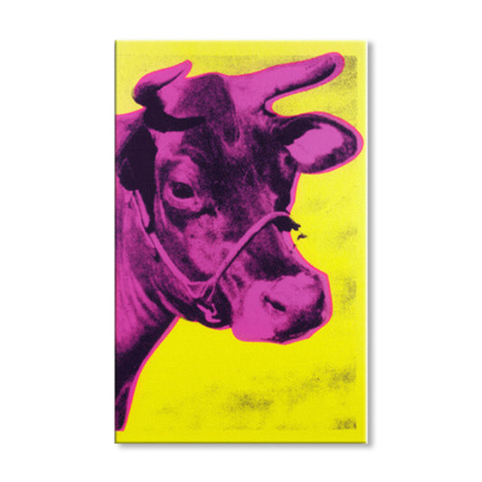Pop Art Cow's Head Canvas Print Mixed-Media Wild Animal Wall Decor in Pastel Color - Clearhalo - 'Arts' - 'Canvas Art' - 1858674
