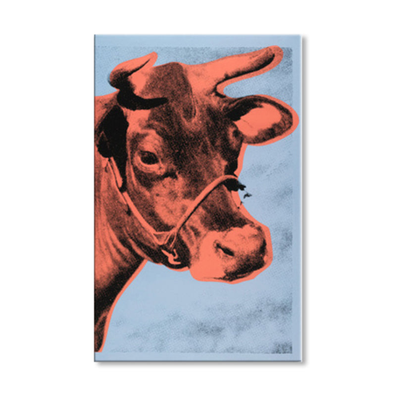 Pop Art Cow's Head Canvas Print Mixed-Media Wild Animal Wall Decor in Pastel Color - Clearhalo - 'Arts' - 'Canvas Art' - 1858678