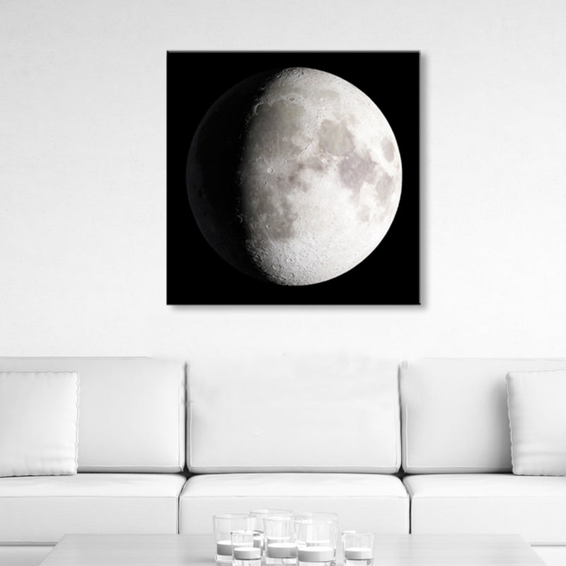 Mysterious Planet Painting Light Color Contemporary Wrapped Canvas for Family Room Clearhalo 'Art Gallery' 'Canvas Art' 'Contemporary Art Gallery' 'Modern' Arts' 1858699