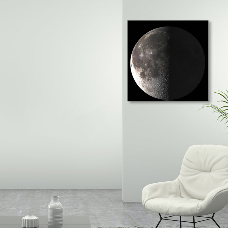 Mysterious Planet Painting Light Color Contemporary Wrapped Canvas for Family Room Clearhalo 'Art Gallery' 'Canvas Art' 'Contemporary Art Gallery' 'Modern' Arts' 1858703