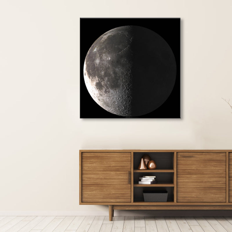 Mysterious Planet Painting Light Color Contemporary Wrapped Canvas for Family Room Clearhalo 'Art Gallery' 'Canvas Art' 'Contemporary Art Gallery' 'Modern' Arts' 1858704