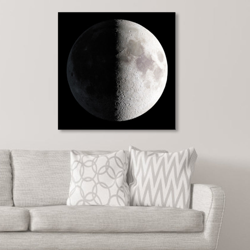 Mysterious Planet Painting Light Color Contemporary Wrapped Canvas for Family Room Clearhalo 'Art Gallery' 'Canvas Art' 'Contemporary Art Gallery' 'Modern' Arts' 1858707
