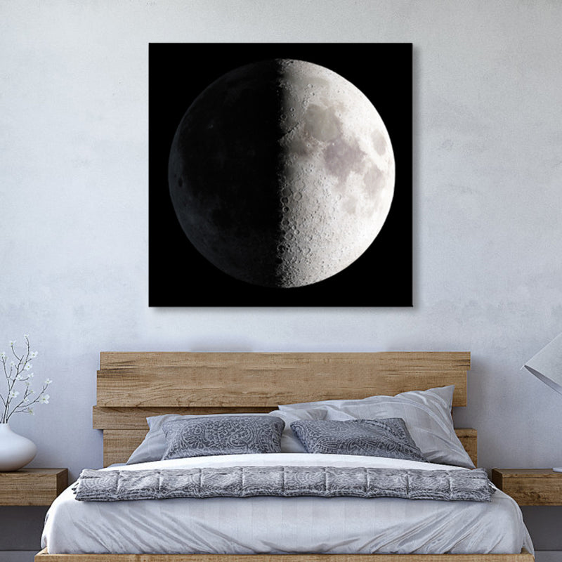 Mysterious Planet Painting Light Color Contemporary Wrapped Canvas for Family Room Clearhalo 'Art Gallery' 'Canvas Art' 'Contemporary Art Gallery' 'Modern' Arts' 1858708