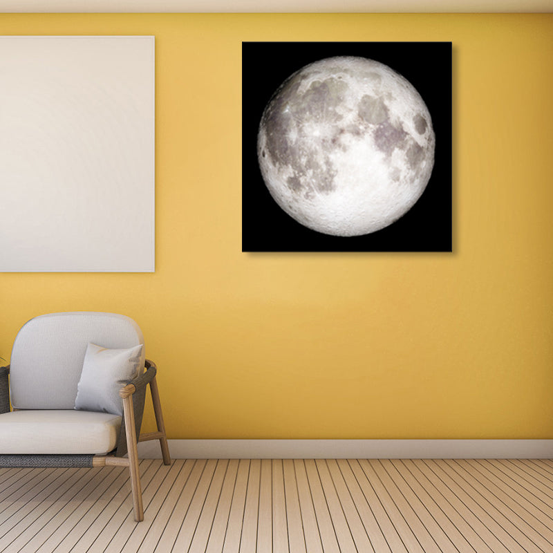Mysterious Planet Painting Light Color Contemporary Wrapped Canvas for Family Room Clearhalo 'Art Gallery' 'Canvas Art' 'Contemporary Art Gallery' 'Modern' Arts' 1858711