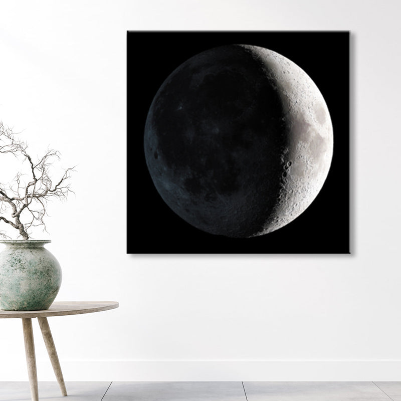 Mysterious Planet Painting Light Color Contemporary Wrapped Canvas for Family Room Clearhalo 'Art Gallery' 'Canvas Art' 'Contemporary Art Gallery' 'Modern' Arts' 1858715