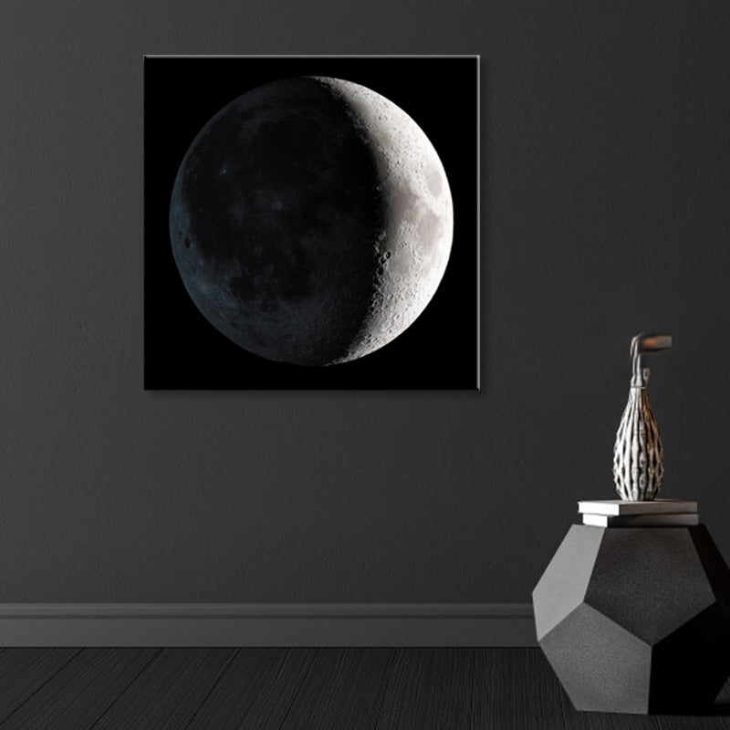 Mysterious Planet Painting Light Color Contemporary Wrapped Canvas for Family Room Clearhalo 'Art Gallery' 'Canvas Art' 'Contemporary Art Gallery' 'Modern' Arts' 1858716