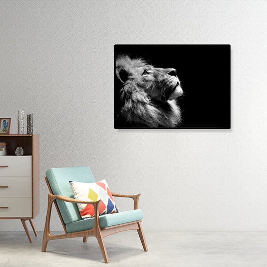 Modern Savanna Big Animal Canvas Dark Color Animal Patterned Wall Art for Living Room Clearhalo 'Art Gallery' 'Canvas Art' 'Contemporary Art Gallery' 'Modern' Arts' 1858748