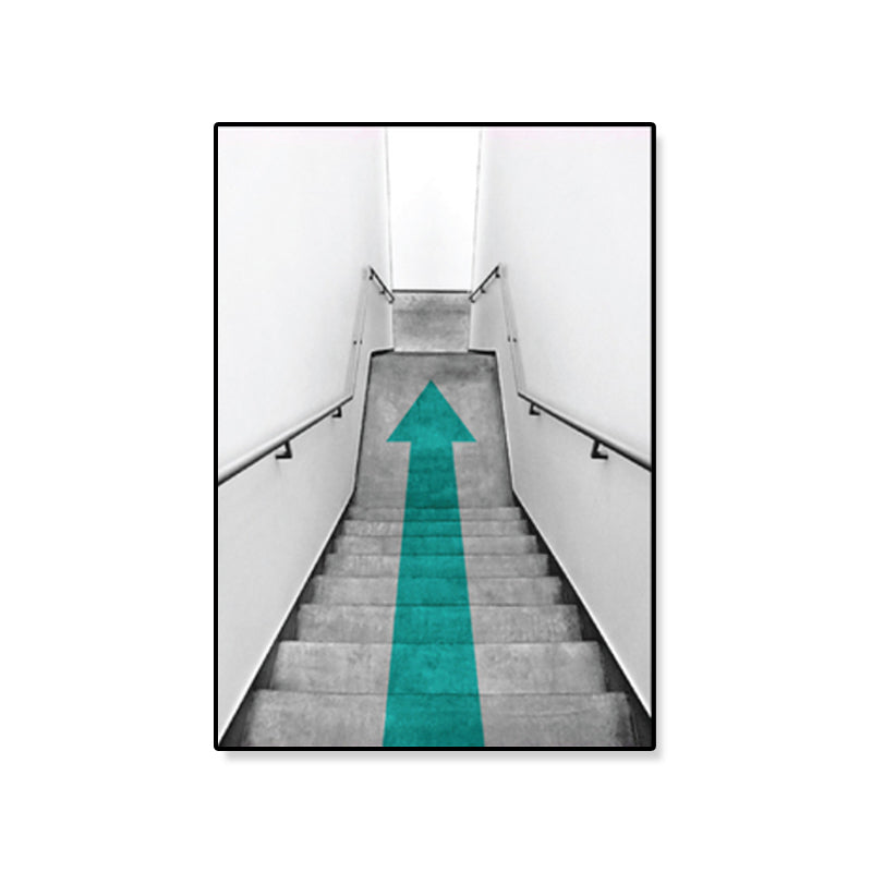 Light Color Photo Stairway Canvas Architecture Contemporary Textured Wall Art Decor Clearhalo 'Art Gallery' 'Canvas Art' 'Contemporary Art Gallery' 'Modern' Arts' 1858753