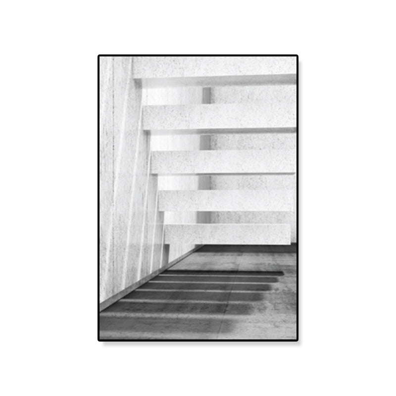 Light Color Photo Stairway Canvas Architecture Contemporary Textured Wall Art Decor Clearhalo 'Art Gallery' 'Canvas Art' 'Contemporary Art Gallery' 'Modern' Arts' 1858760