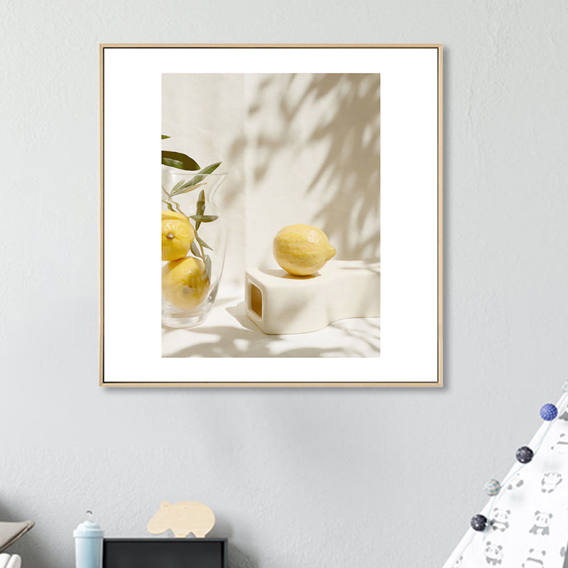 Photograph Still Life Wall Art Pastel Color Canvas Print Wall Decor, Textured Surface Beige 20" x 20" Clearhalo 'Art Gallery' 'Canvas Art' 'Contemporary Art Gallery' 'Modern' Arts' 1858785