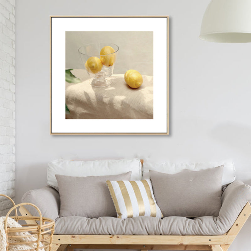 Photograph Still Life Wall Art Pastel Color Canvas Print Wall Decor, Textured Surface Beige Clearhalo 'Art Gallery' 'Canvas Art' 'Contemporary Art Gallery' 'Modern' Arts' 1858790