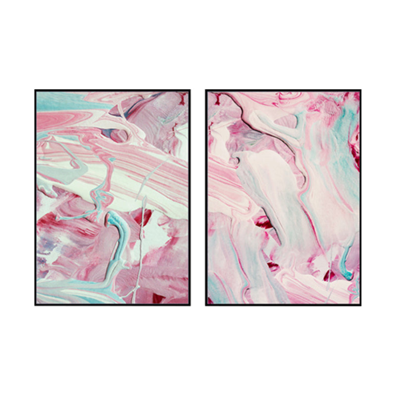 Pastel Lava Flows Canvas Print Abstract Modern Multi-Piece Wall Art Decor for Room Clearhalo 'Art Gallery' 'Canvas Art' 'Contemporary Art Gallery' 'Modern' Arts' 1858805